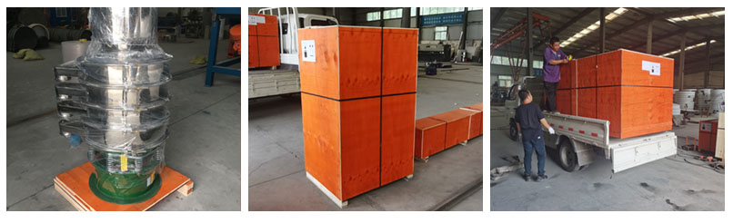 全不銹鋼振動篩包裝，裝箱，裝車。